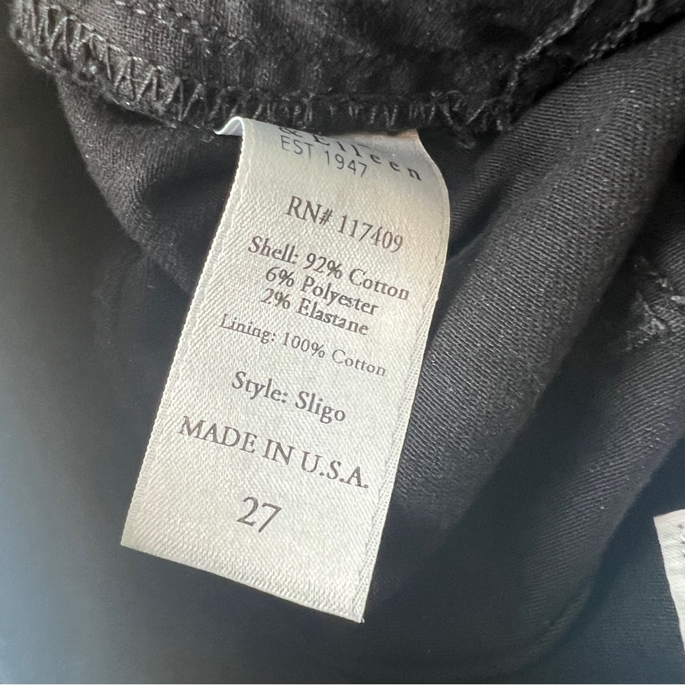 FRANK & EILEEN Women Sligo Denim Ankle Jeans Raw hem Black Size 27 - Picture 7 of 13